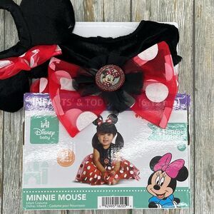 Baby Infant Disney Minnie Mouse Costume Red Polka Dot Size 6-12M